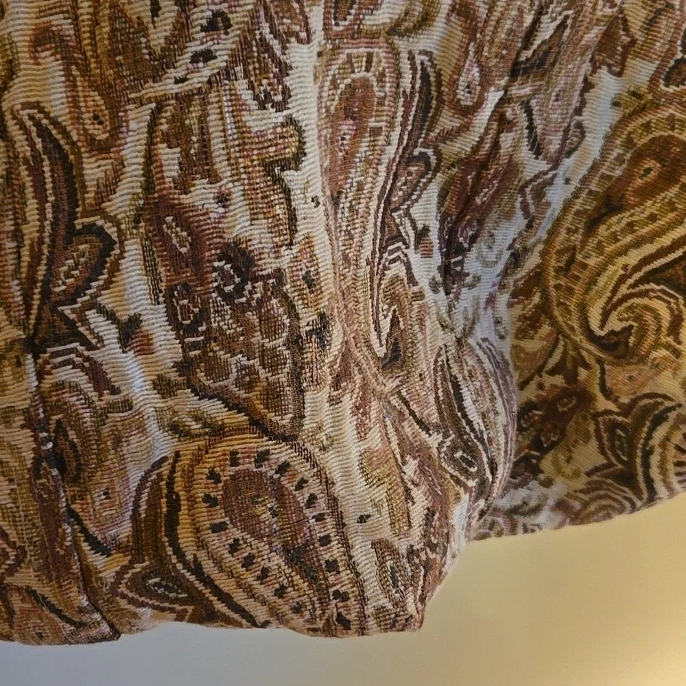 Vintage Shoppers Tapestry Tote Bag Paisley Purse Casual‎ Womens Barrel Mauve Tan